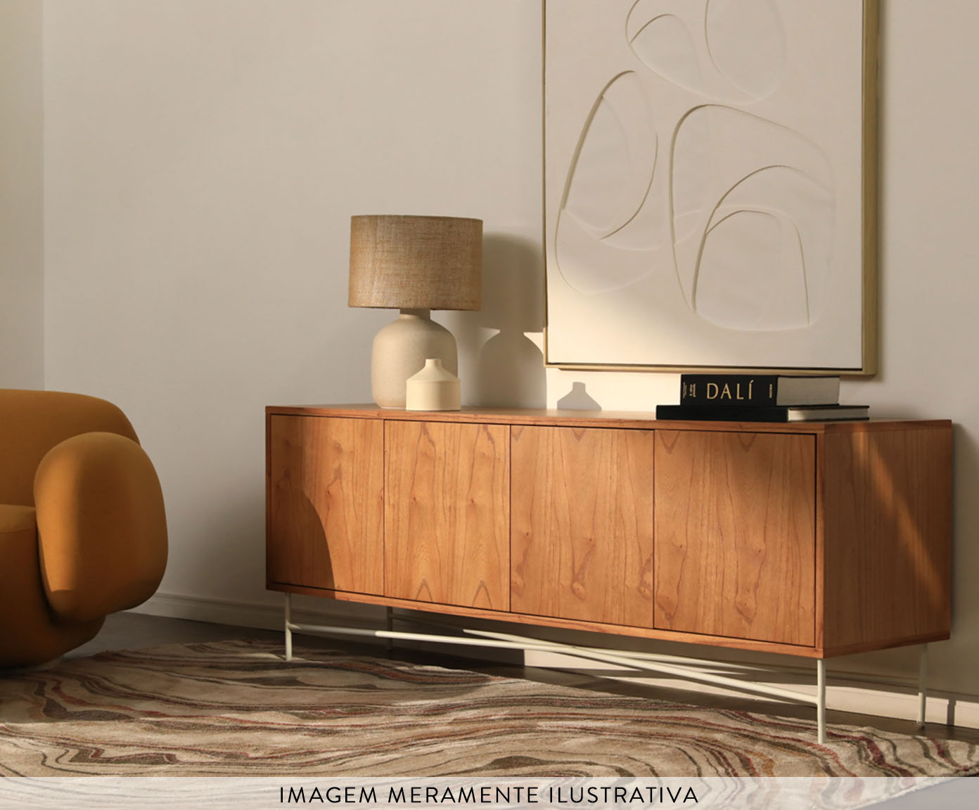 Buffet Cherry Castanho e Branco image number 2
