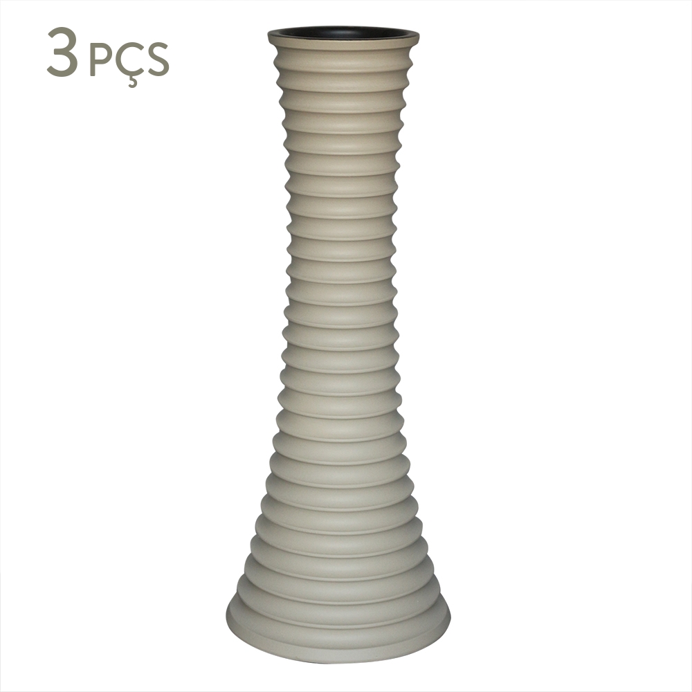 Jogo de Cestos em Rattan com Tampa Retangular Bege image number 0