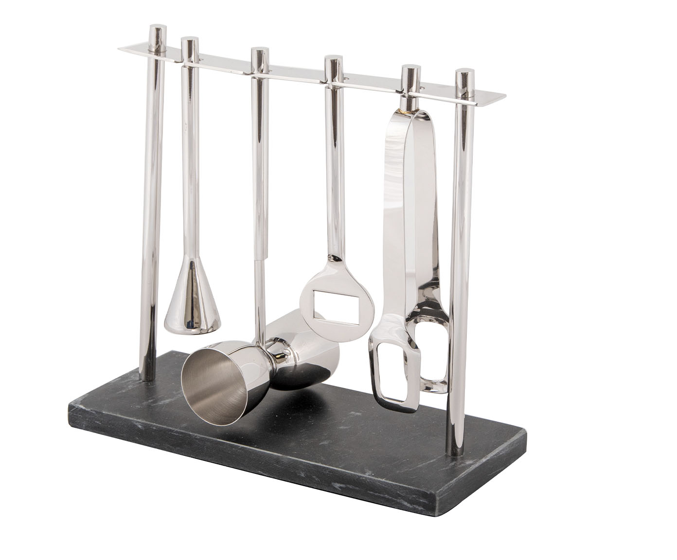 Jogo para Bar em Inox com Base Madeira II - Prateado image number 3
