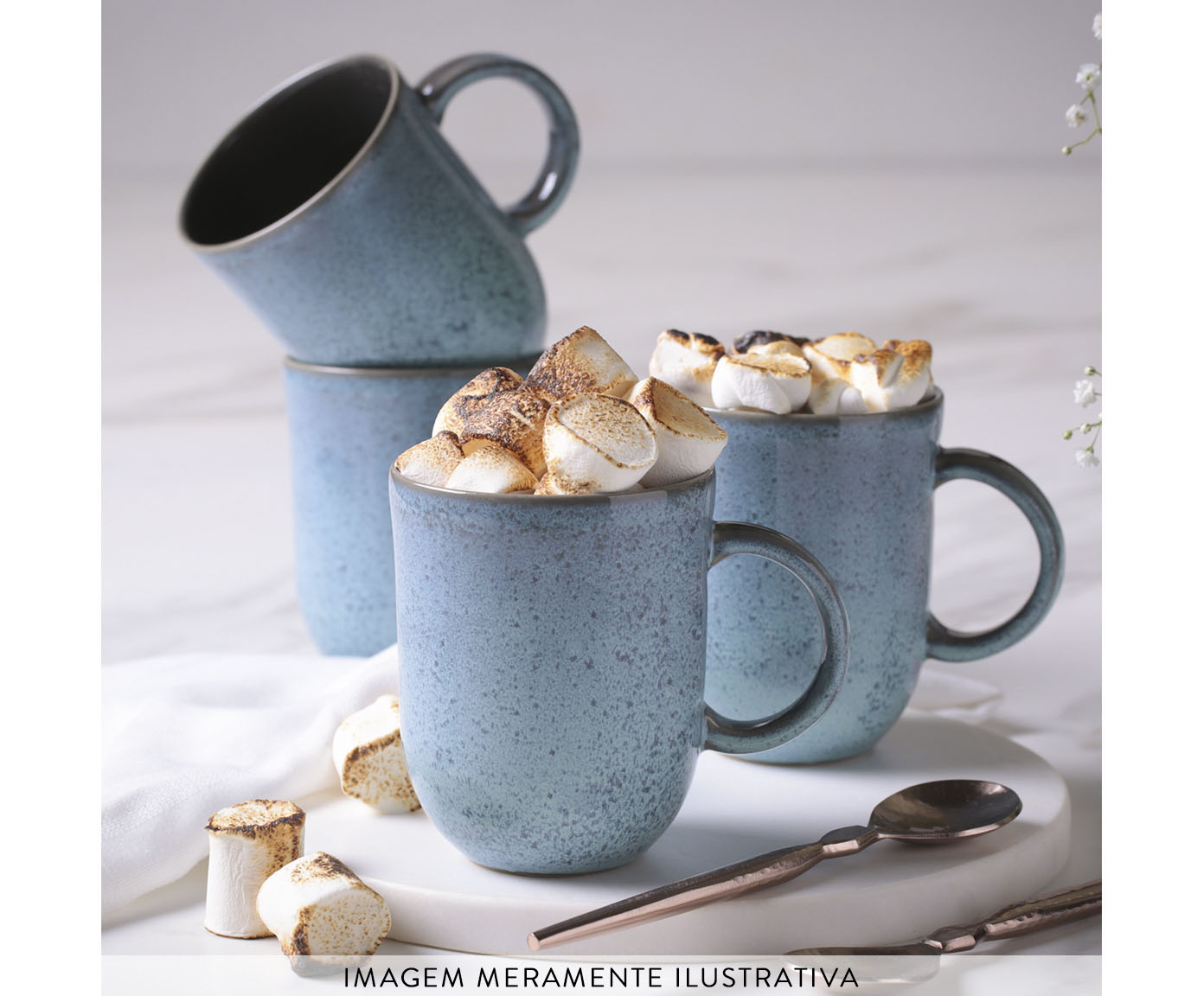 Jogo de Canecas Coup Stoneware Breeze Azul Claro image number 3