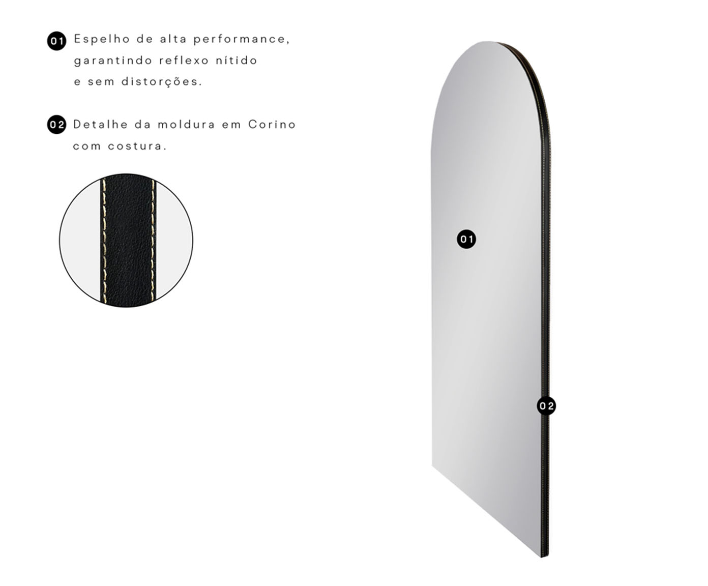 Espelho com Led Smart Marrocos Preto image number 5