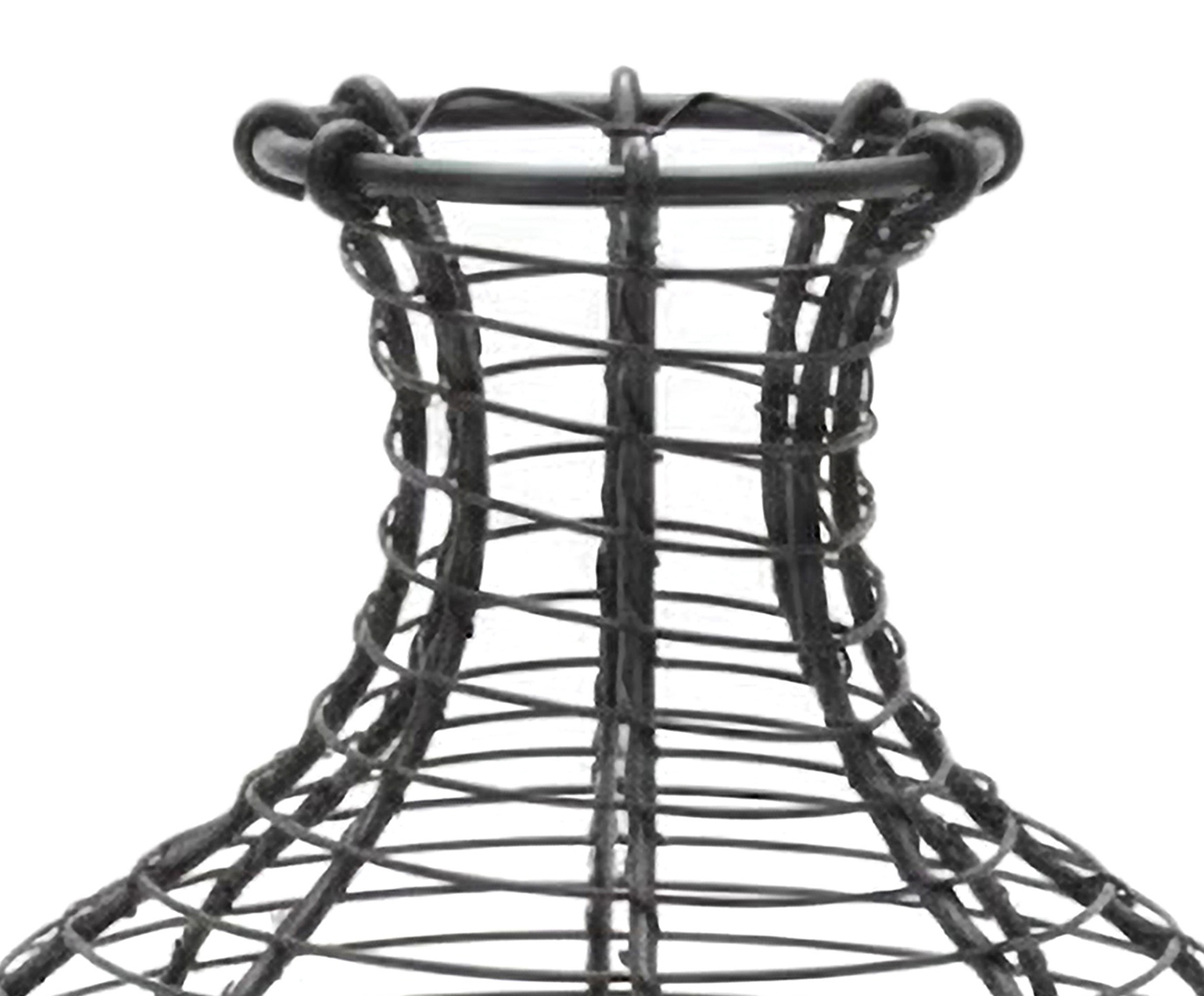 Garrafa porta-rolhas aramada em metal preto image number 2