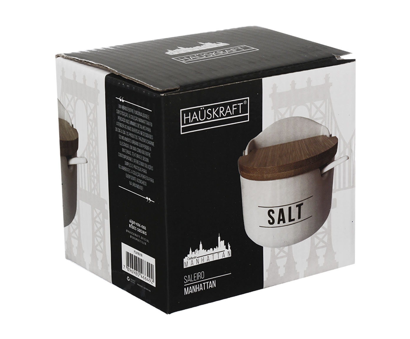 Saleiro Manhattan Salt em Porcelana Branco image number 3