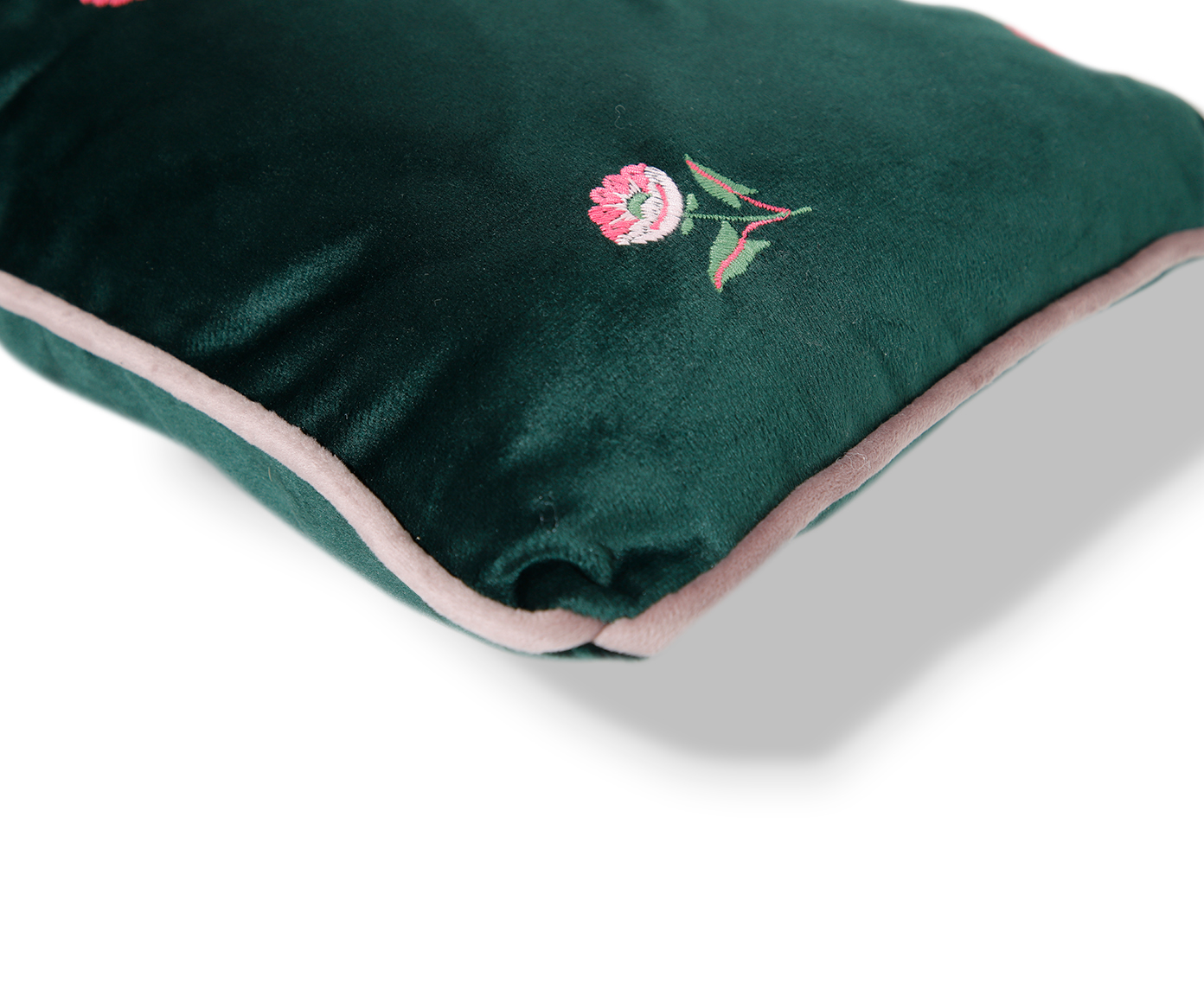 Capa de Almofada Bordada com Vivo Clarice Verde image number 4