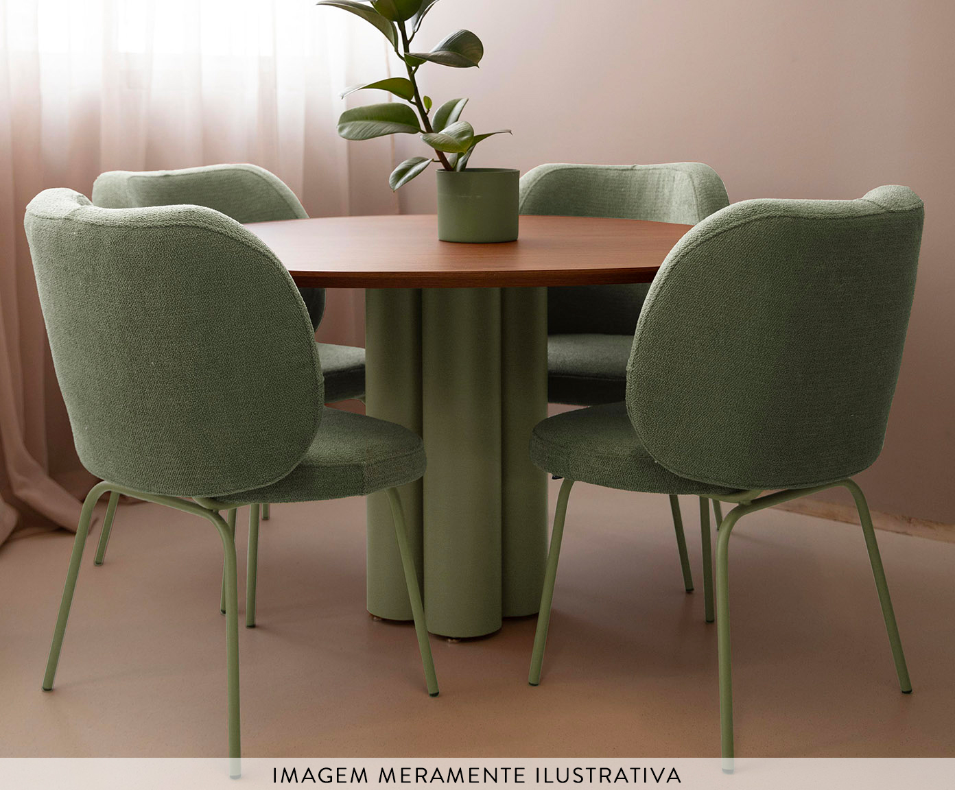 Mesa de Jantar Maxi Pequena Verde image number 6