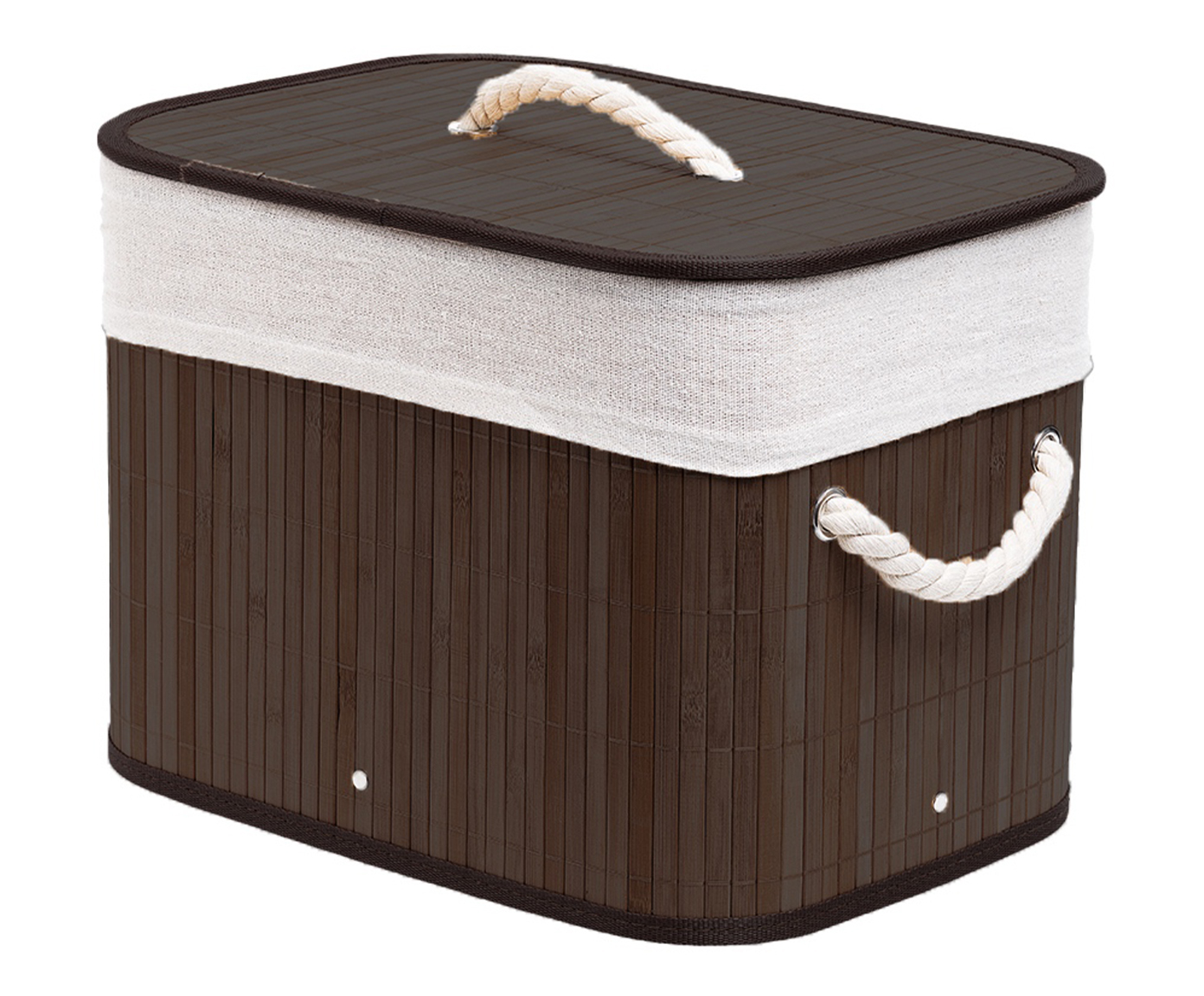 Cesto de Roupa Bambu Olympus Marrom image number 0