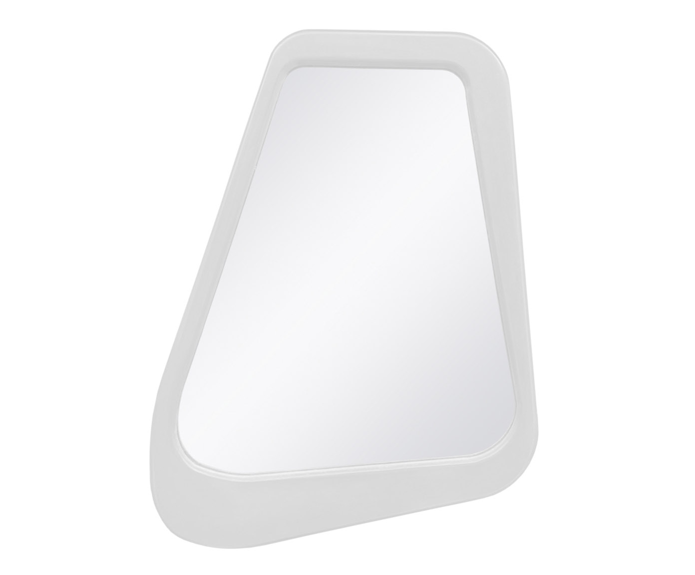 Espelho Decorativo Trap&eacute;zio Branco - image 0