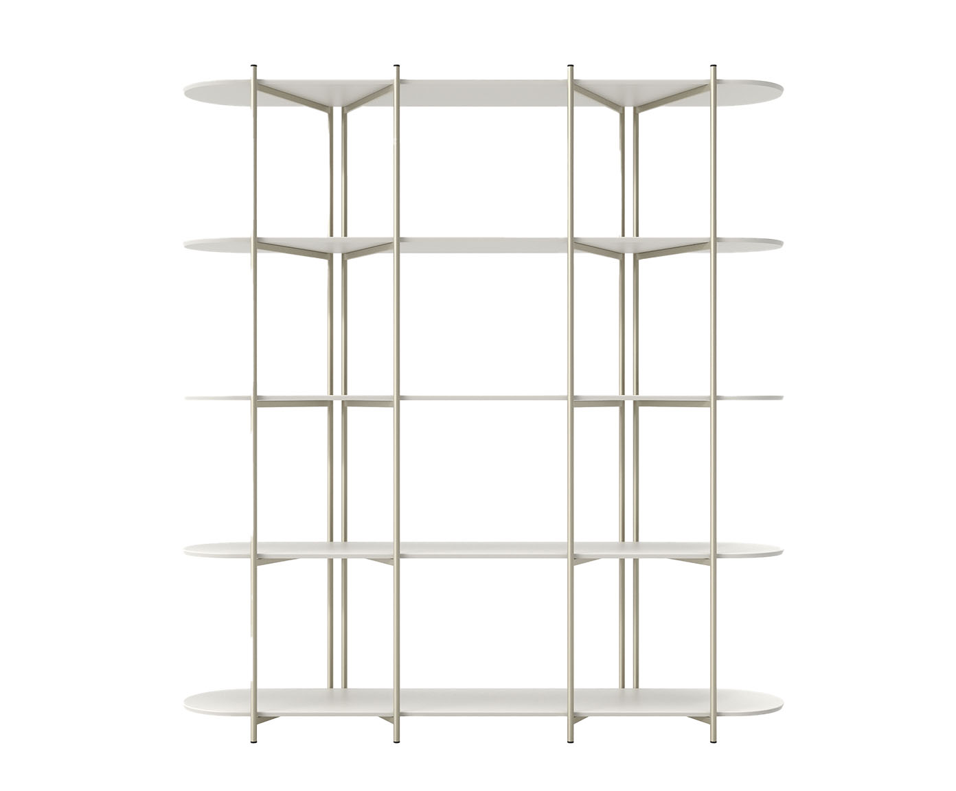 Estante Enya Off-White Fosco e Champanhe - image 0