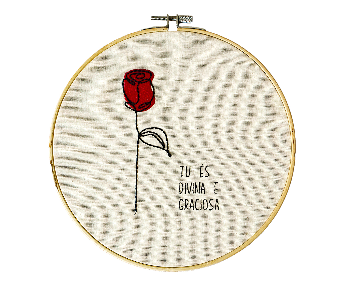 Bordado Decorativo "Tu &Eacute;s Divina e Graciosa" image number 0