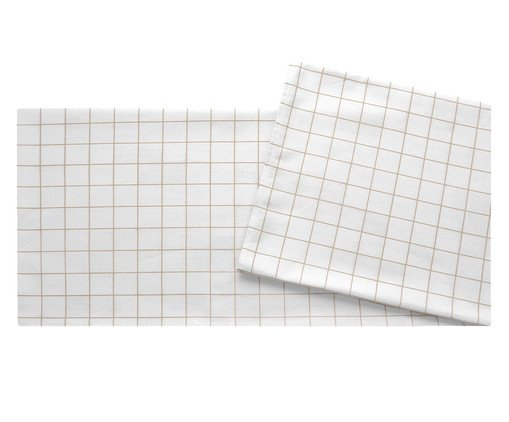 Toalha de Mesa Panam&aacute; Grid Bege - 160X250cm image number 0