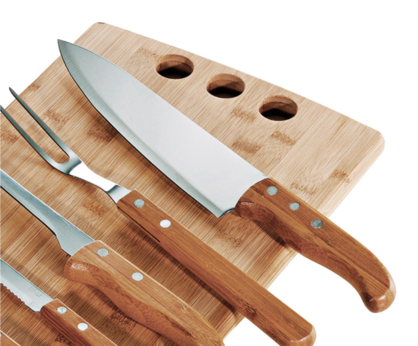 Jogo para Cozinha em Inox E Bambu Calif&oacute;rnia image number 2