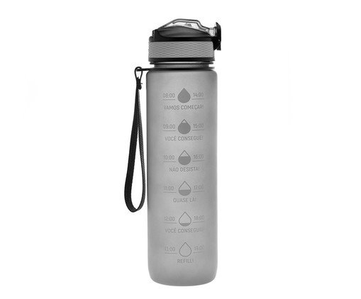 Garrafa Squeeze Cinza - 1L image number 0