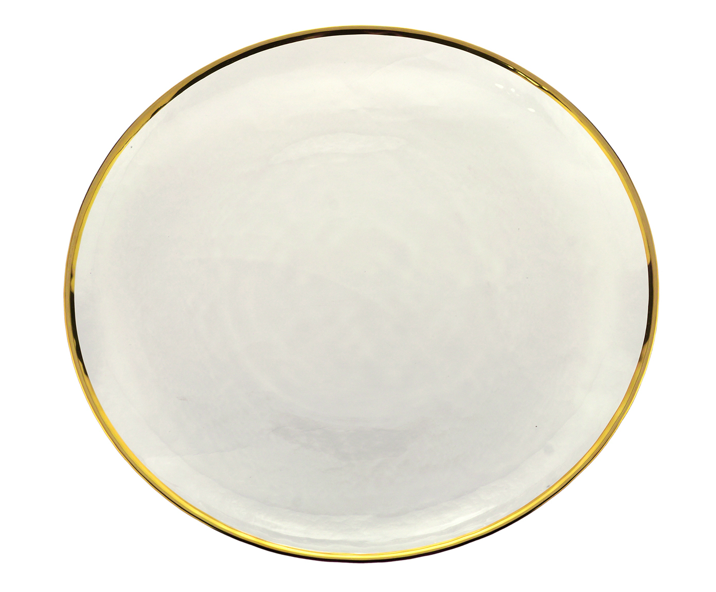 Prato Raso em Cristal Agate Dourado image number 0