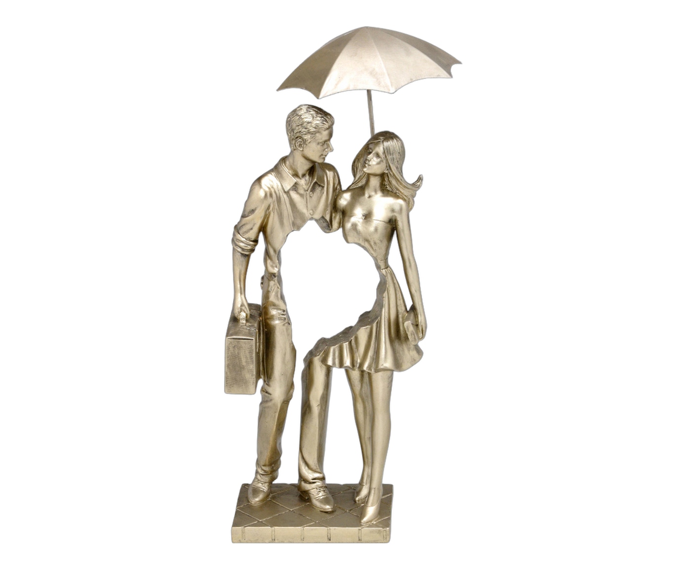 Casal Decorativo Amorae Dourado image number 0