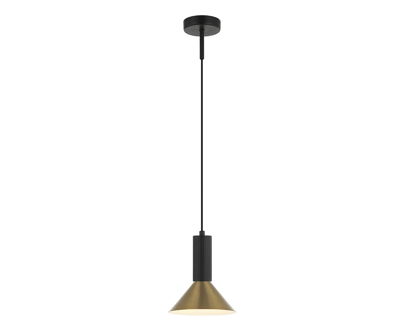 Pendente Arandela Blossom Metal Preto Dourado Bivolt image number 0