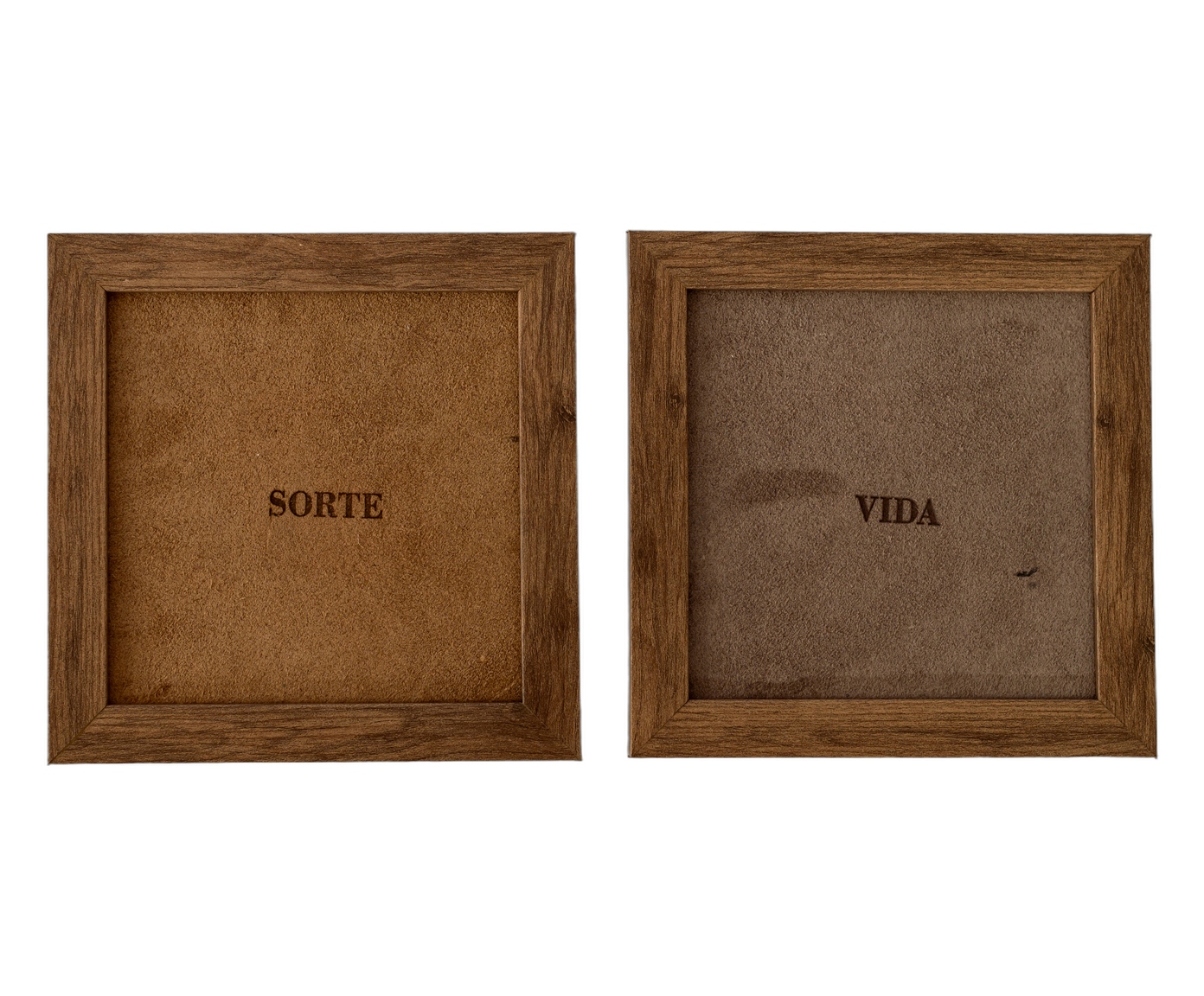 Jogo de Quadros "Sorte e Vida" Caramelo e Fendi - image 0
