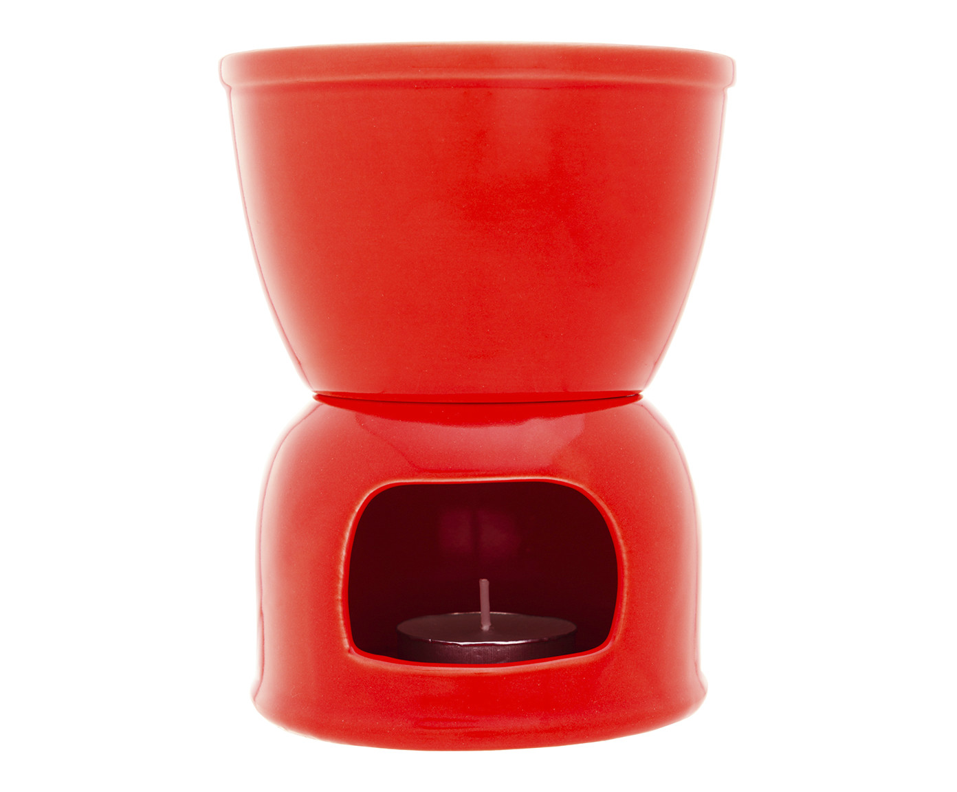 Aparelho de Fondue em Porcelana Vermelho Wolff - image 1