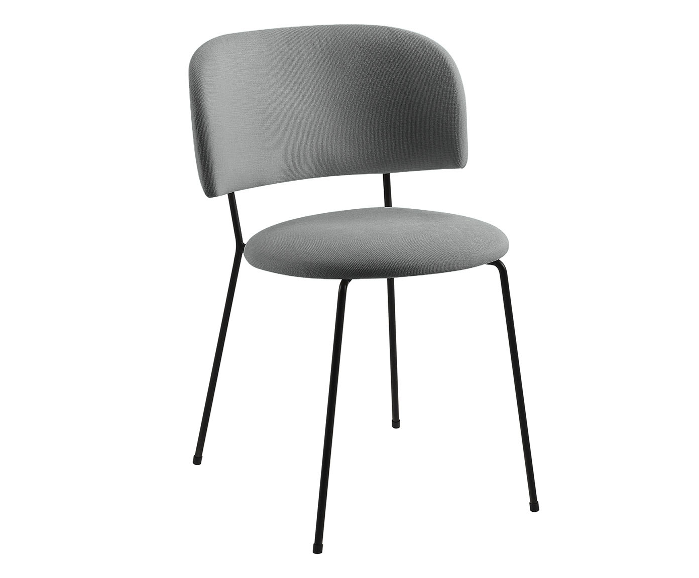 Cadeira Shell Cinza e Preto - image 0