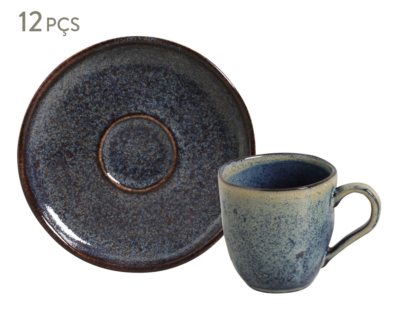 Jogo de X&iacute;caras de Caf&eacute; com Pires Bio Titanium Azul - image 0