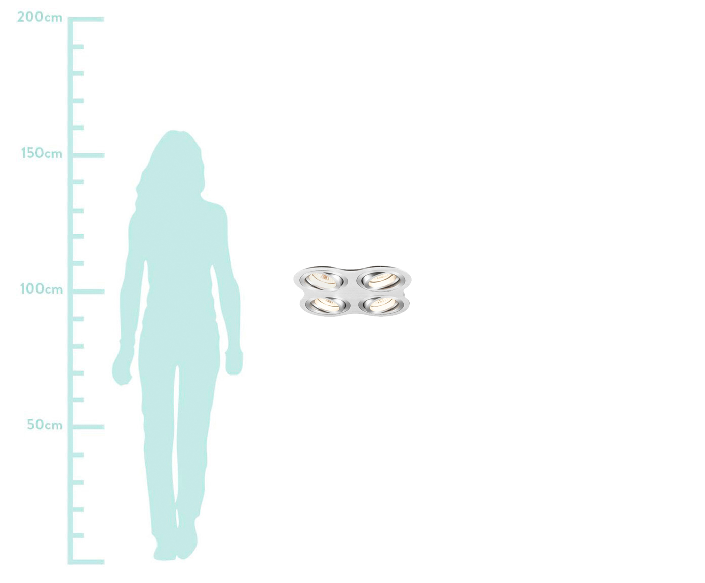 Spot Embutido Rita Bia Prata Bivolt image number 1
