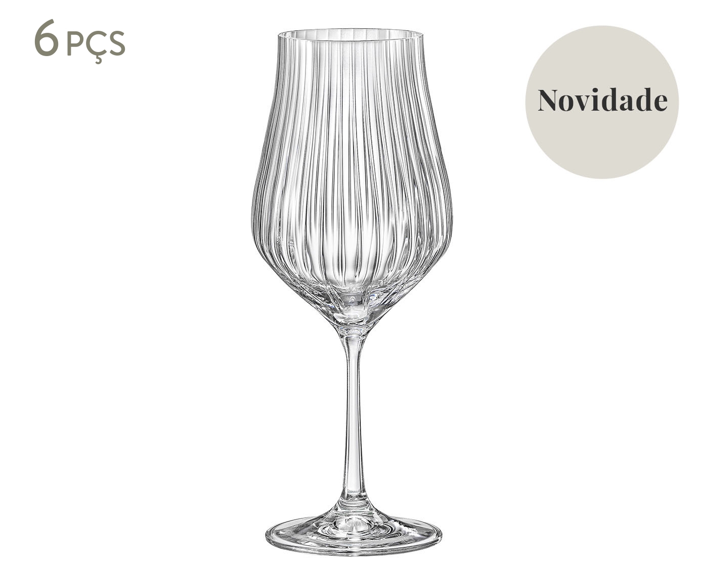 Jogo de Ta&ccedil;as para Vinho em Cristal Tinto Tulipa Optic image number 0