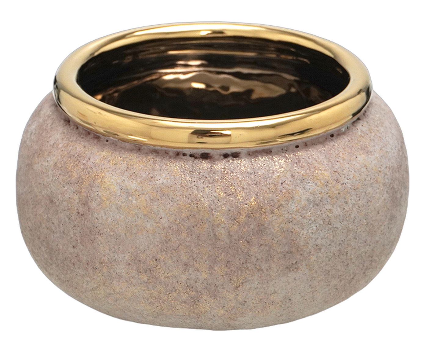 Cachepot Decorativo Natura Cinza e dourado image number 0