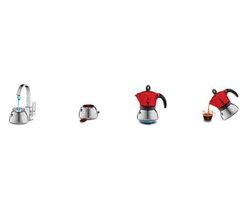 Cafeteira Italiana Moka Induction Vermelha image number 2