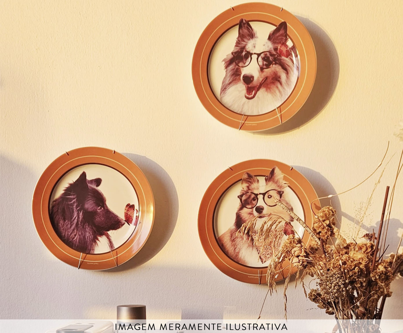 Prato em Porcelana Cachorro Sheltie Hector image number 2