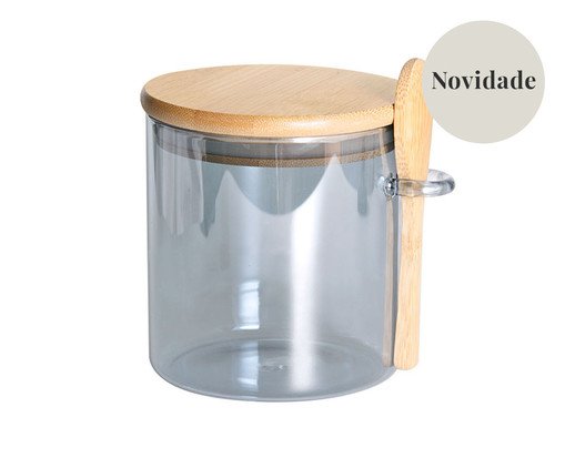 Porta Mantimento com Colher Canny Cinza - image 0