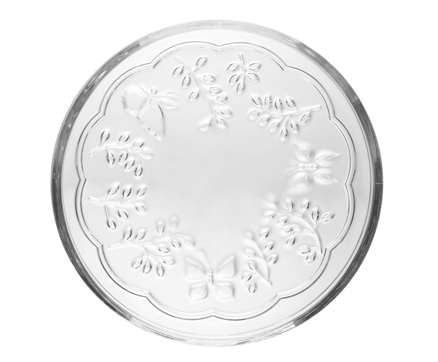 Prato Decorativo em Cristal Ecol&oacute;gico New Butterfly image number 0