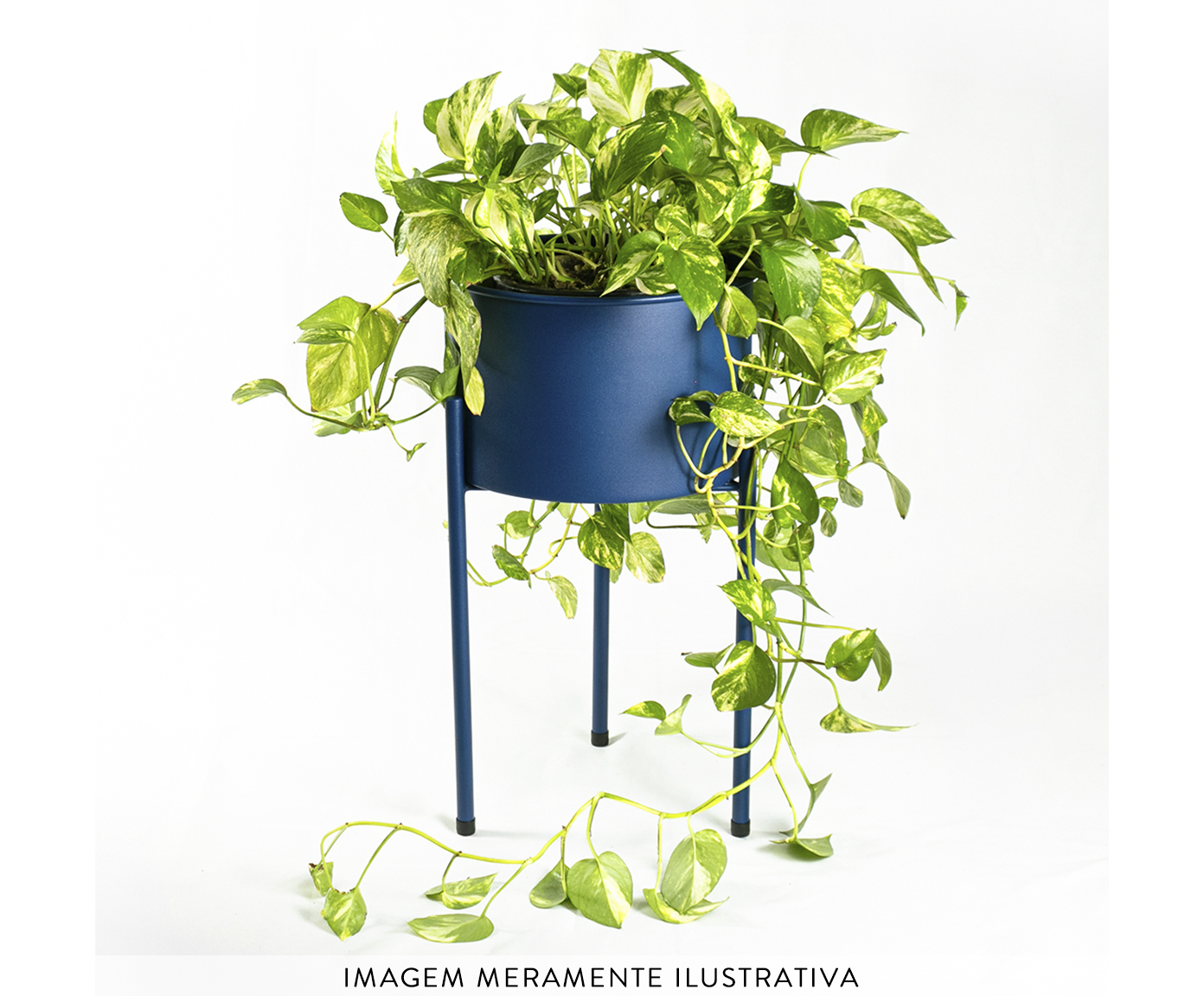 Suporte de Plantas com Vaso Humait&aacute; 2.0 Azul image number 1