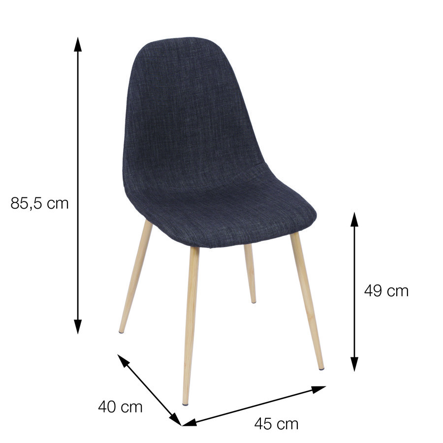 Cadeira em Linho Eames Layla Natural e Cinza image number 3