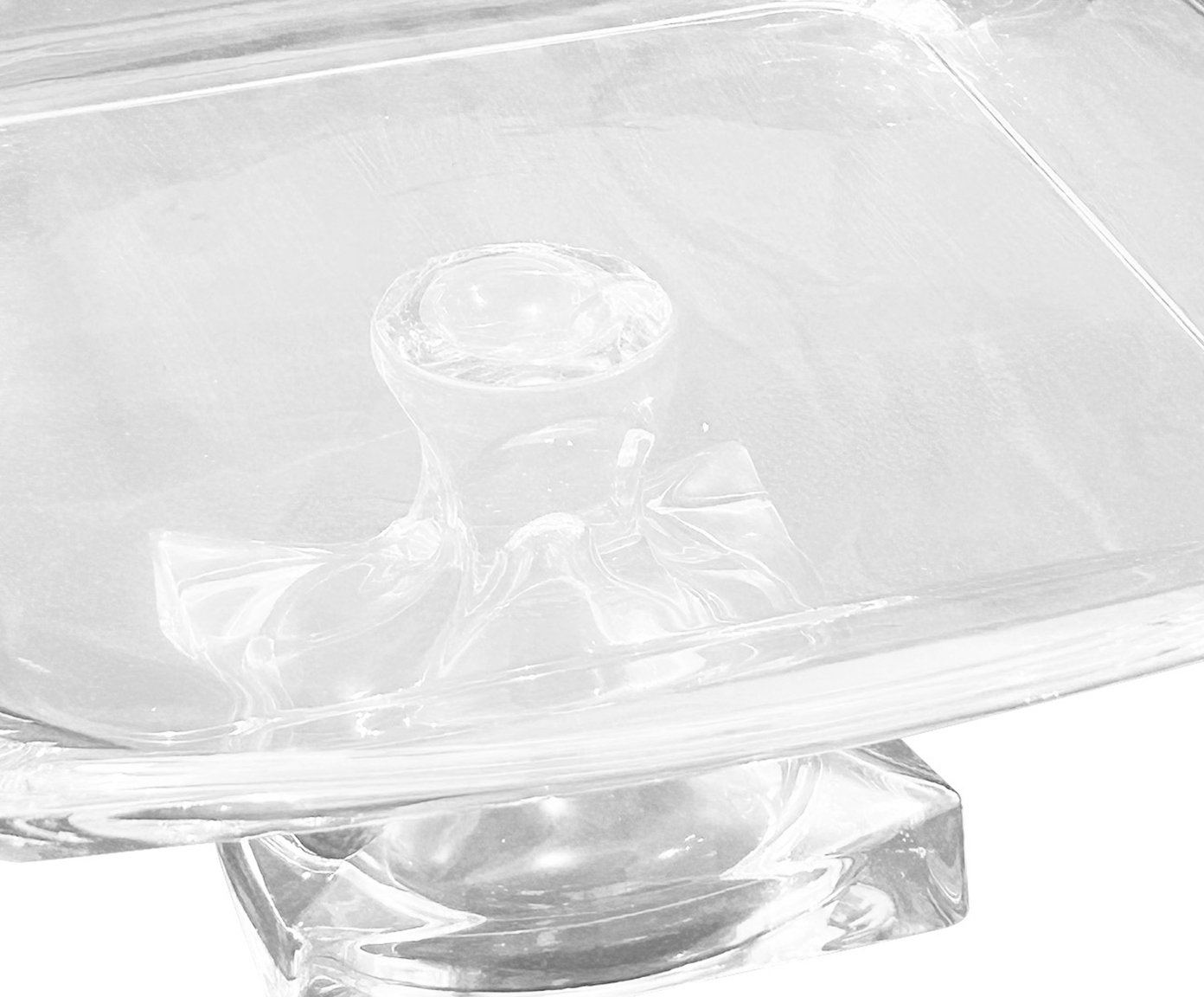 Prato para bolo em cristal ecol&oacute;gico quadrado image number 2