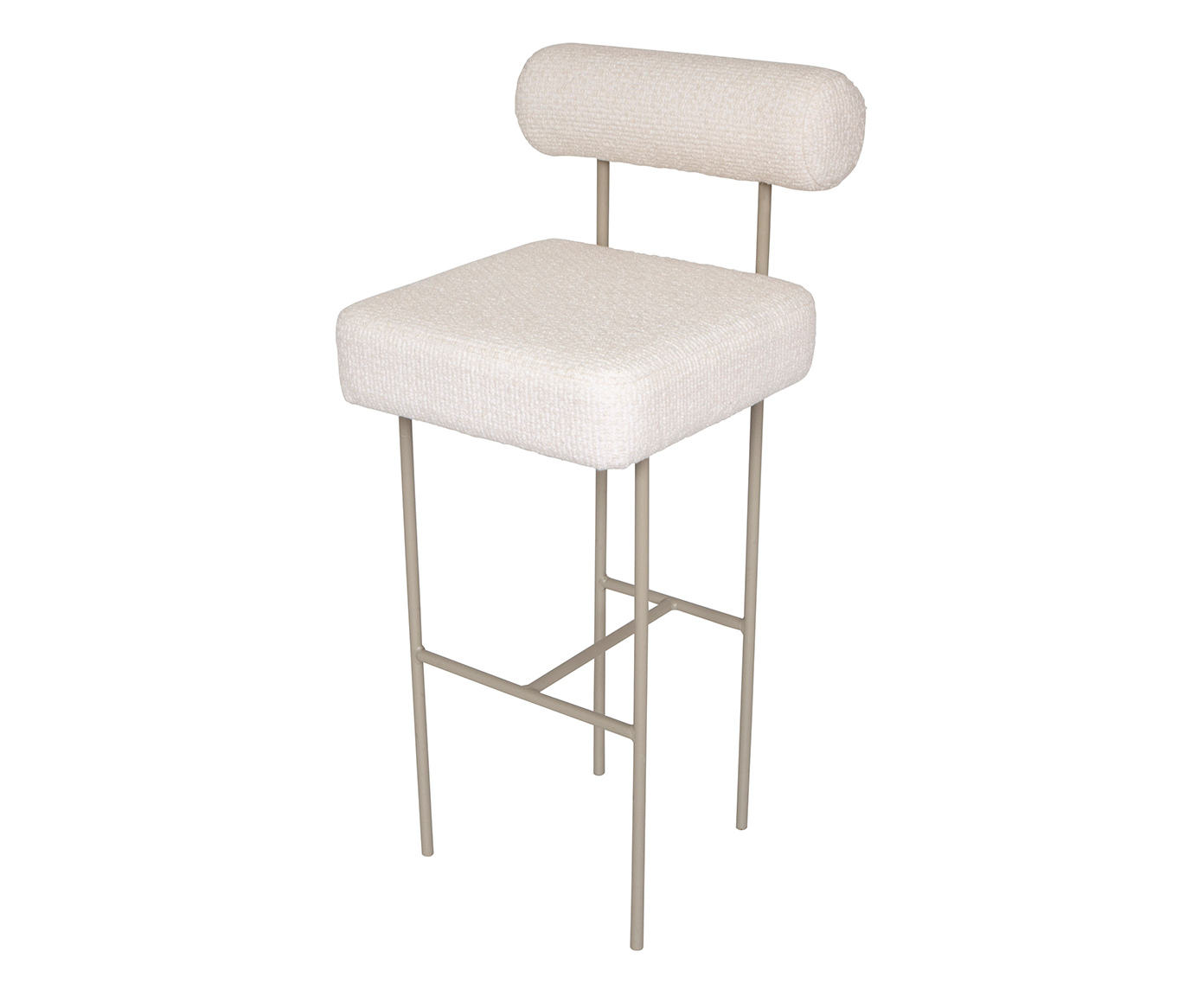 Banqueta Alta Rolinho Boucl&eacute; -Taupe - image 0