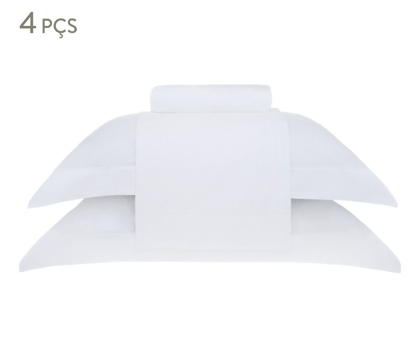 Jogo de Len&ccedil;ol Acetinado Bud Vision New Colors Branco 300 Fios image number 0