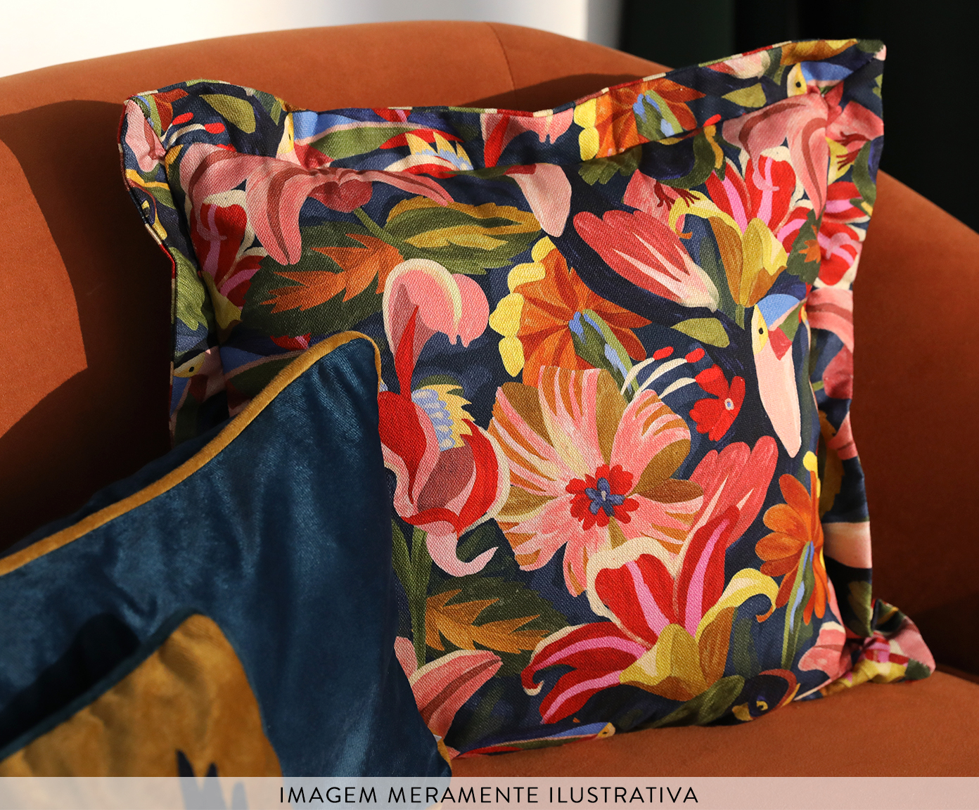 Quadro Decorativo Tucano Floral - image 1