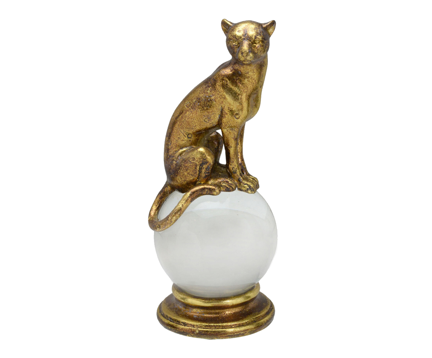 Adorno Decorativo Leopardo Na Bola de Cristal - image 0