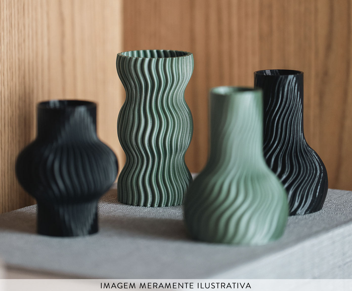 Mini Vaso Onda 2 Preto image number 6