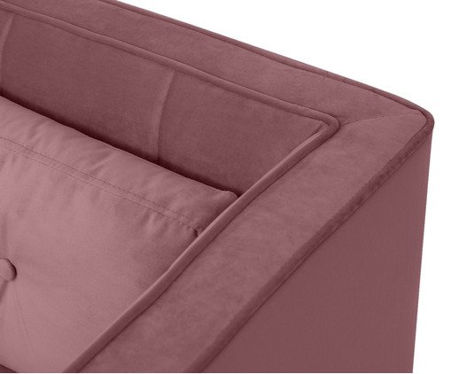 Sof&aacute; Day Bed Bergamo em Veludo - Rosa Ch&aacute; image number 5