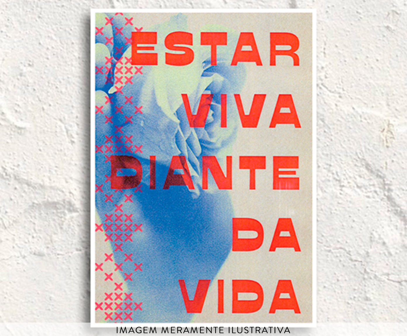 Cartaz Decorativo Diante da Vida Vermelho image number 1