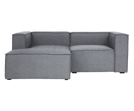 Sof&aacute; 2 M&oacute;dulos Chaise Mensa Cinza Escuro image number 2