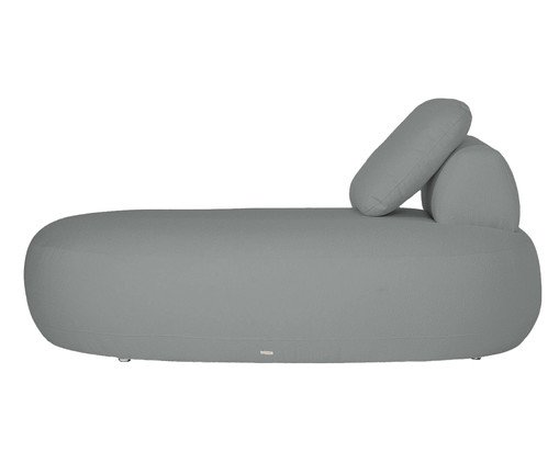 Sof&aacute; M&oacute;dulo Chaise Laguna by Elle - Boucl&ecirc; Cinza image number 2
