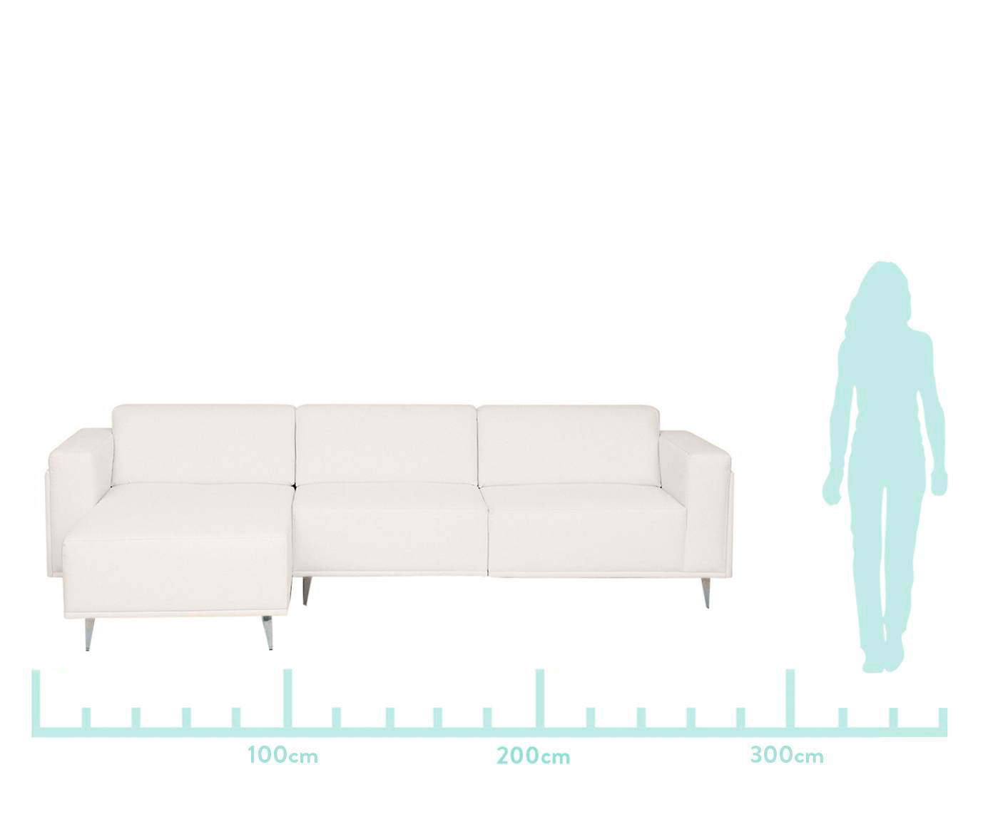 Sof&aacute; Modular com Chaise Ant&ocirc;nio Ch&aacute; Branco image number 9