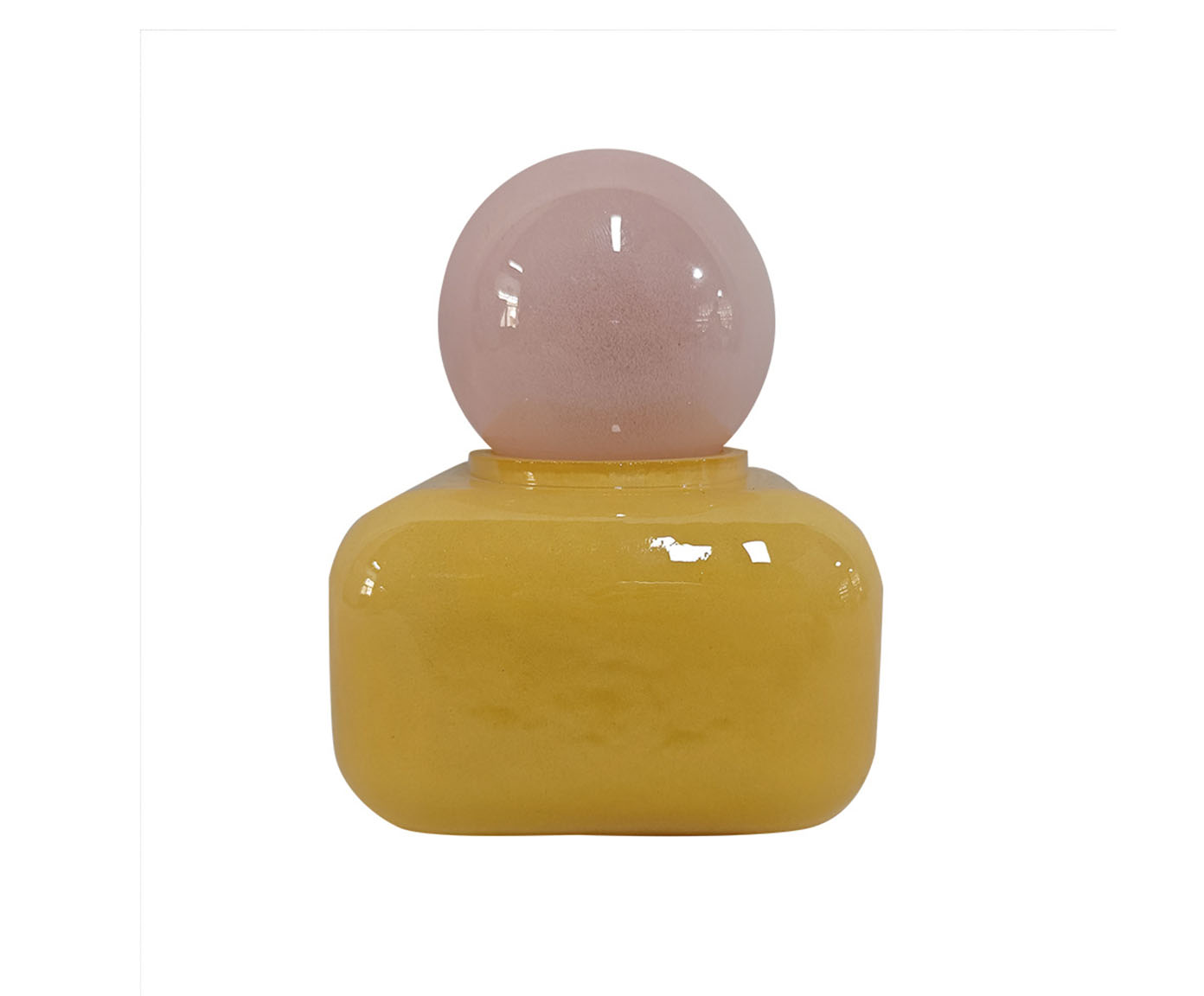 Garrafa Decorativa Lilases Rosa e Amarelo image number 0