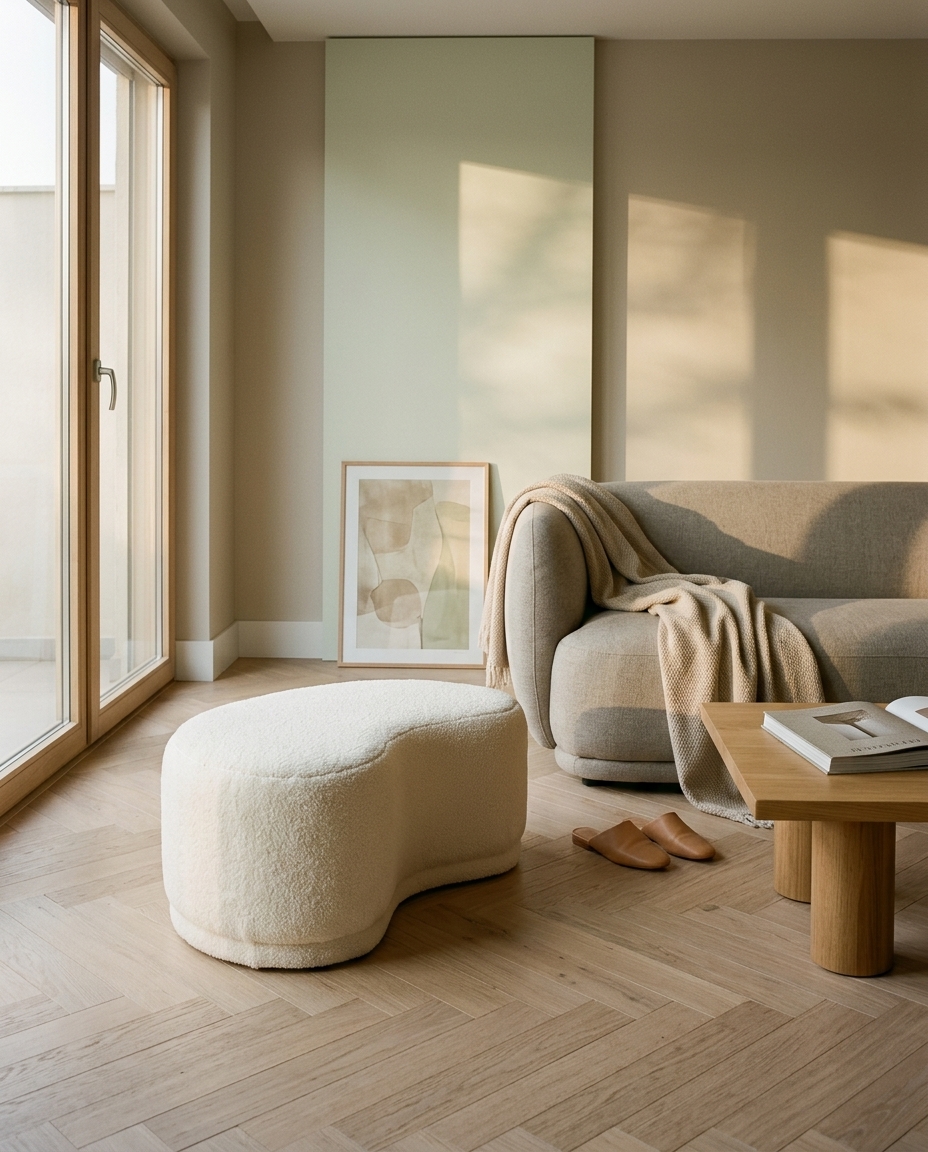 Puff Grand em Boucle Longo Off-White image number 9