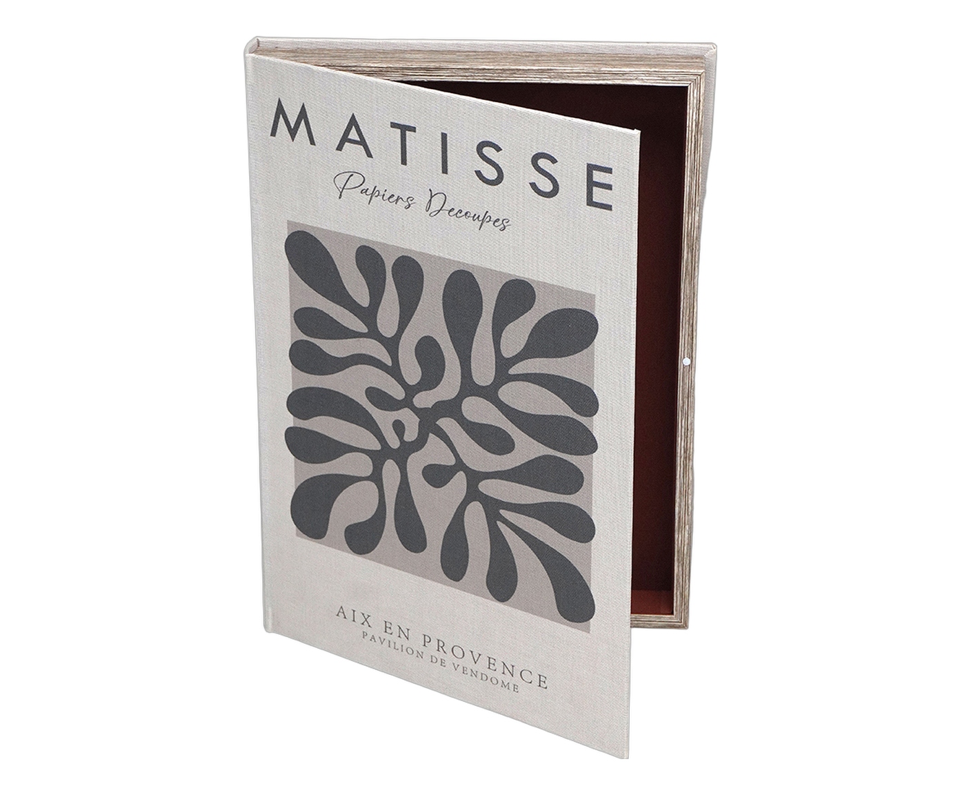 Caixa Decorativa Livro Matisse Papiers Decoupes Marrom e Off-white - image 1