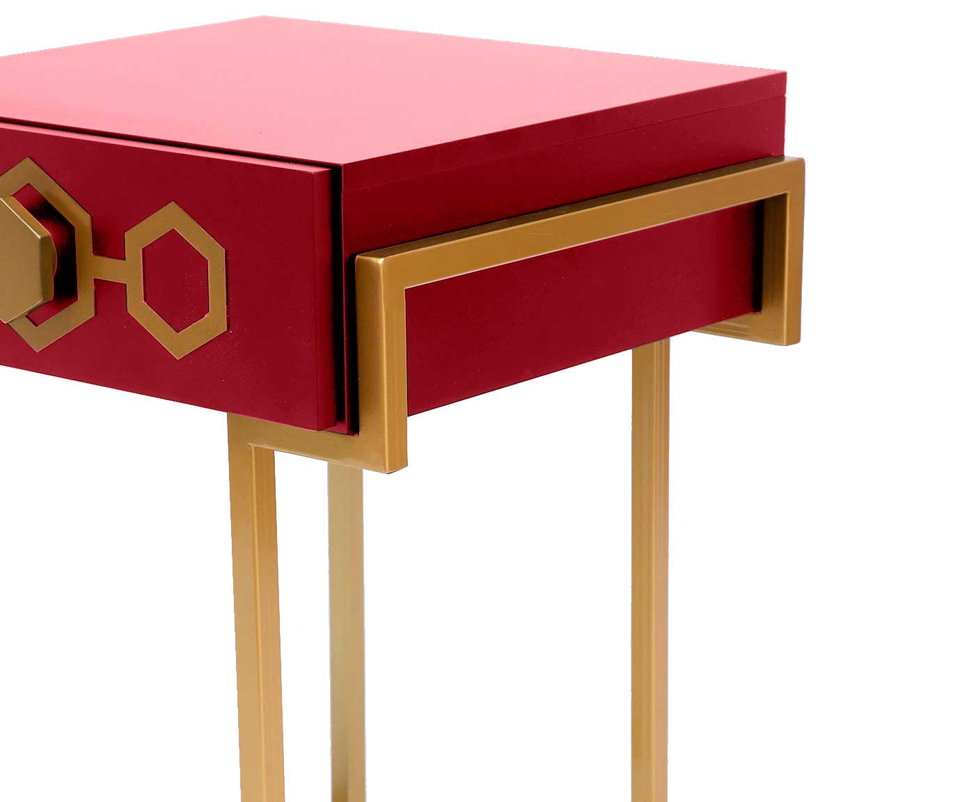Mesa de Cabeceira Glam Firebrick - Vermelho image number 4