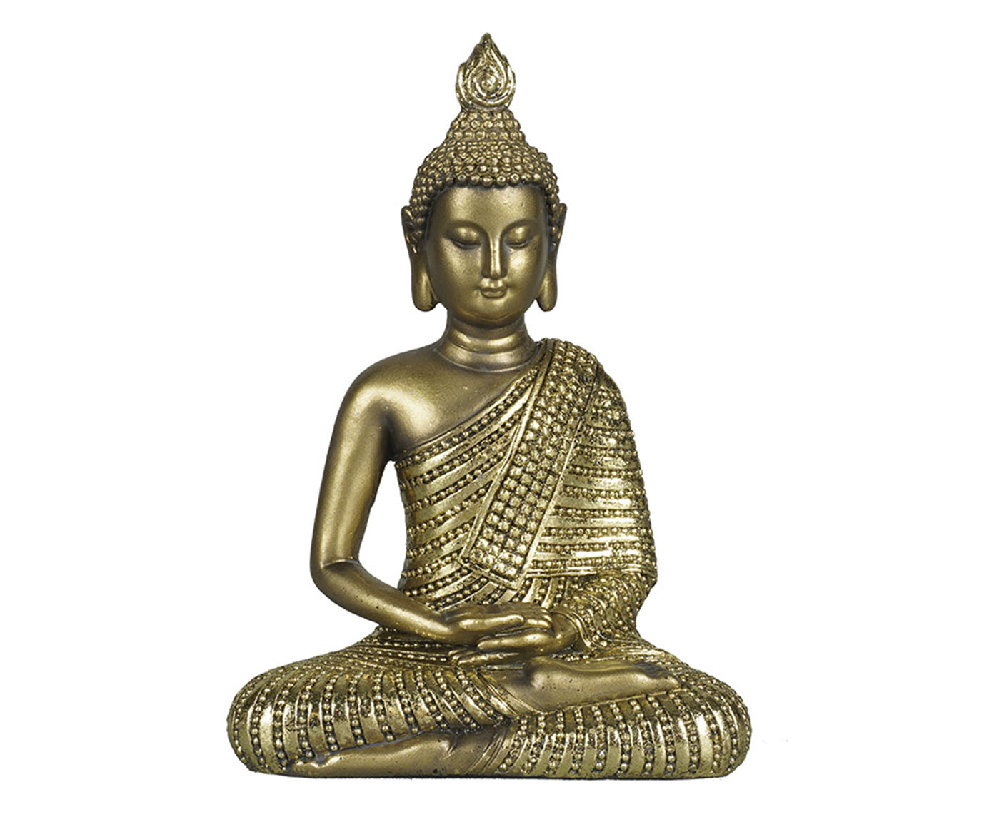 Adorno em Resina de Buddha Sentado I Dourada image number 0