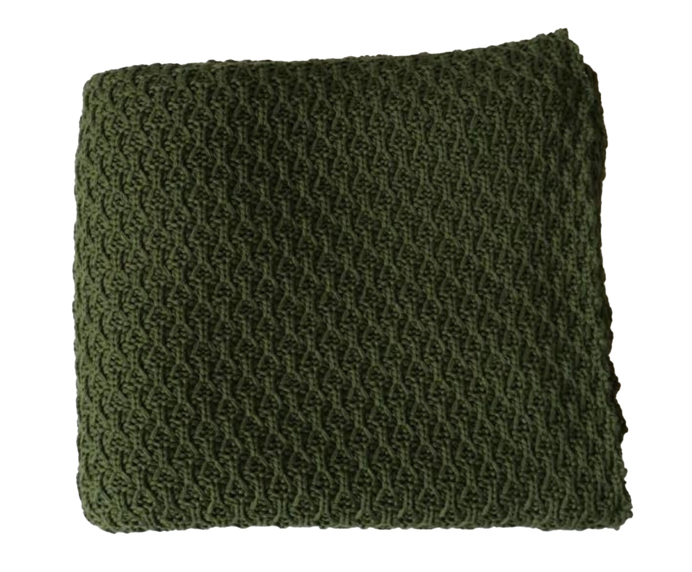 Manta Tramado Verde Musgo - image 0