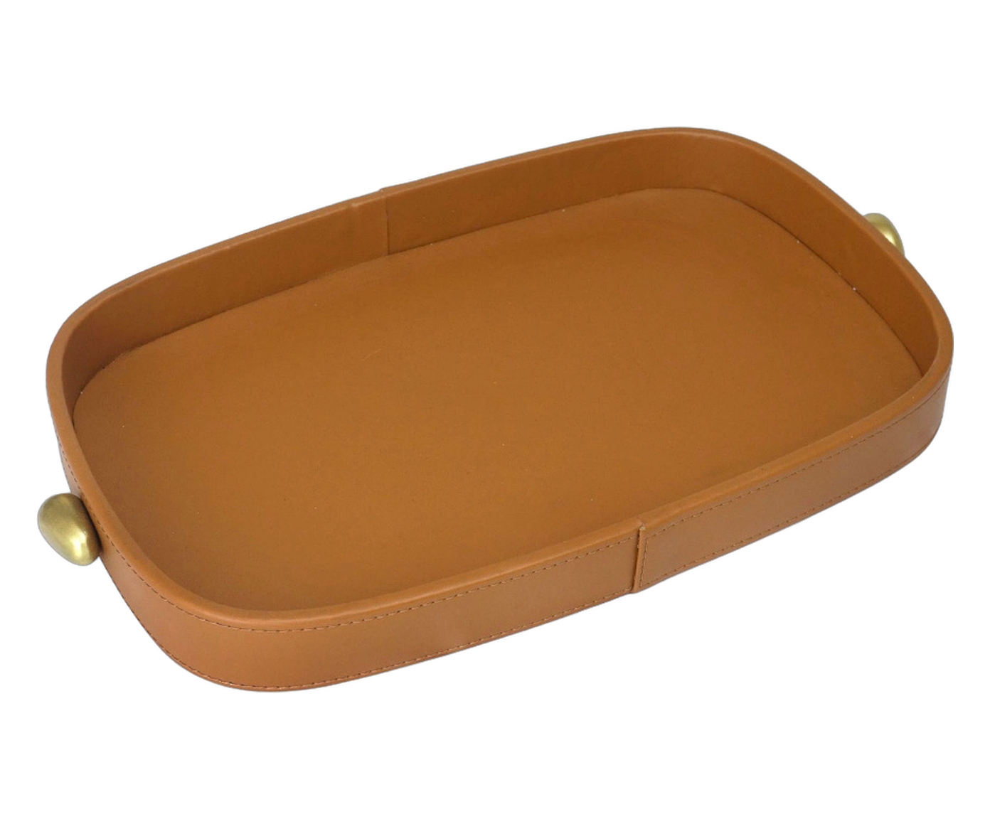 Bandeja Decorativa &Eacute;len Chocolate e Dourado image number 0